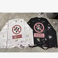 Cigarette Print Gothic Sweatshirt