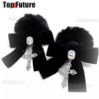 Velvet Bow Hair Clips