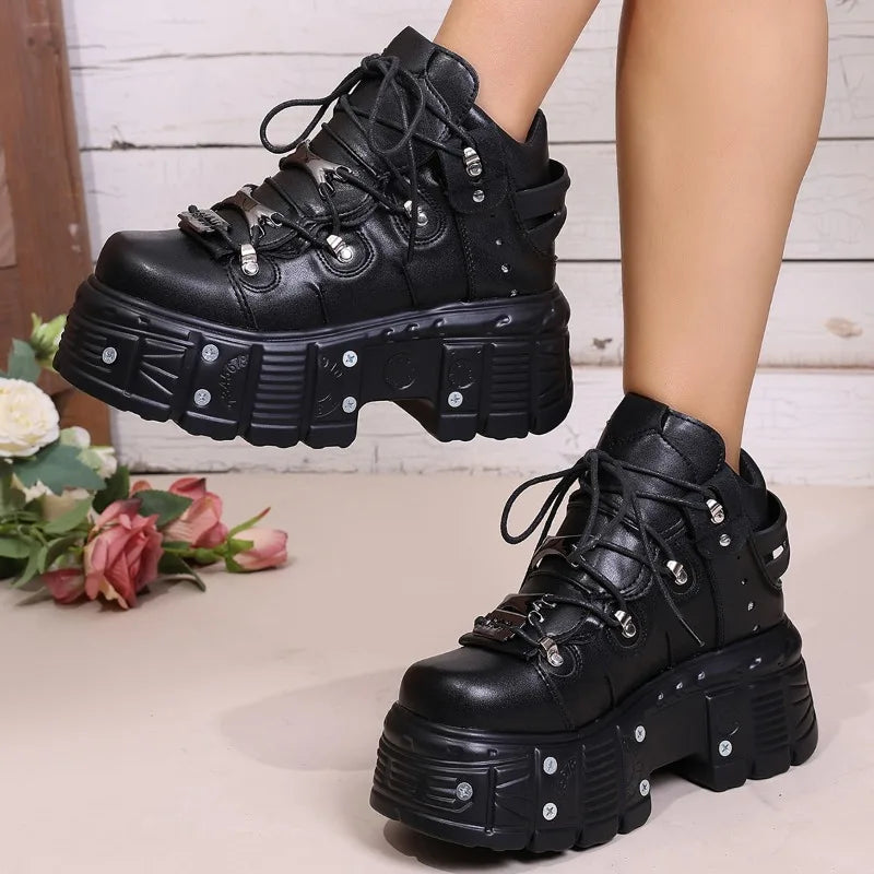 Platform Lace-Up Boots
