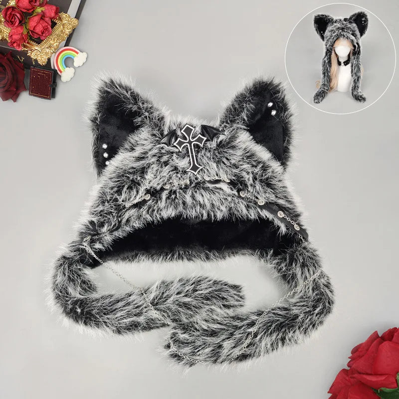 Faux Fur Cat Ear Hat
