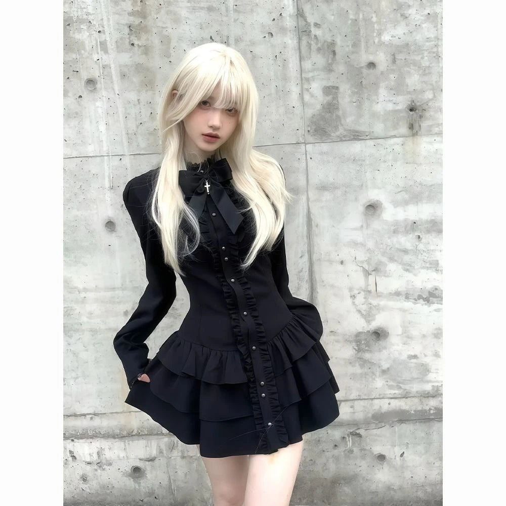 Lace Gothic Long Sleeve Dress