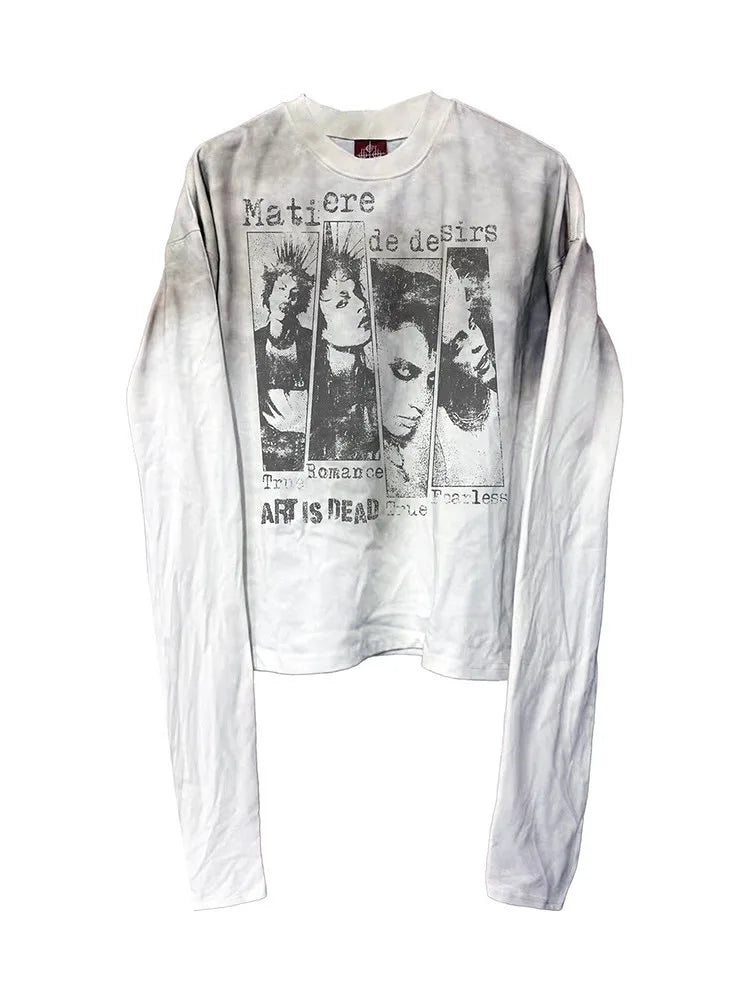 Vintage Print Long Sleeve Tee