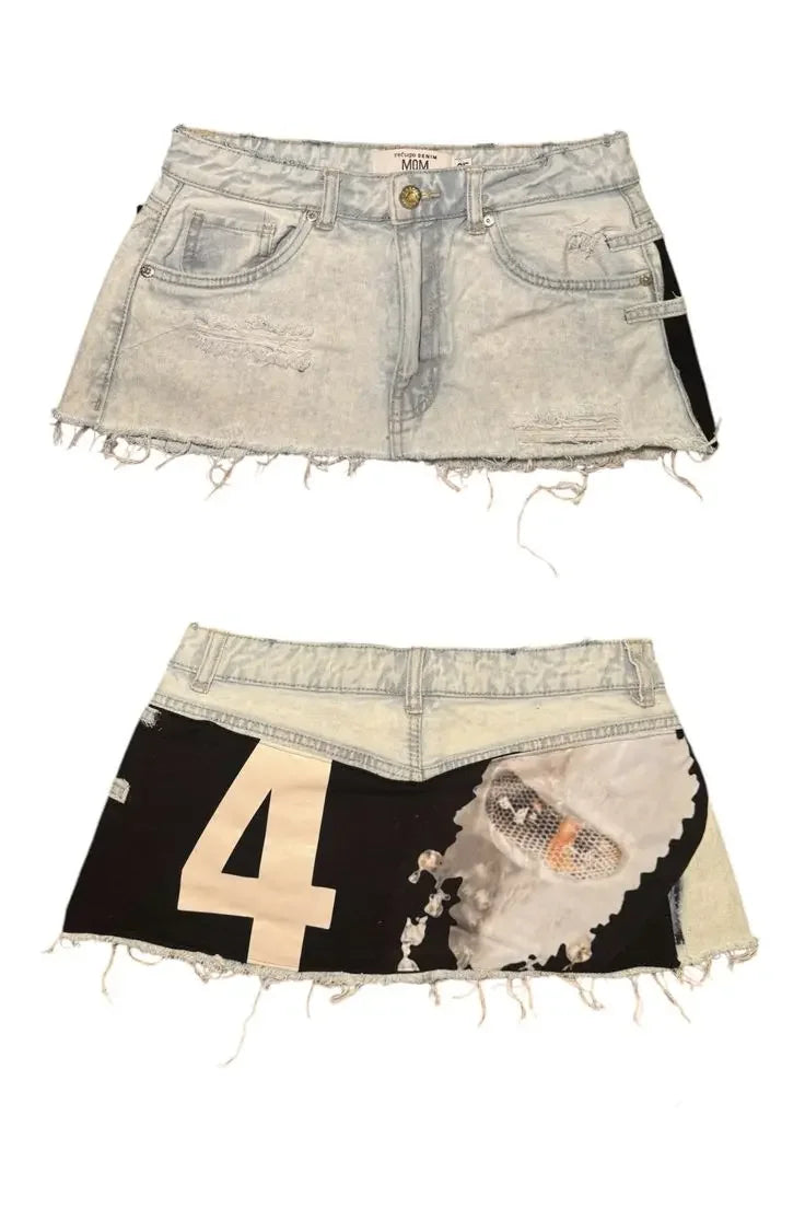 Studded Denim Shorts