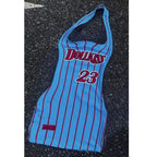 Letter Printing Halter Dress
