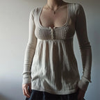 Knitted Babydoll Sweater