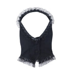 Lace Trim Gothic Top