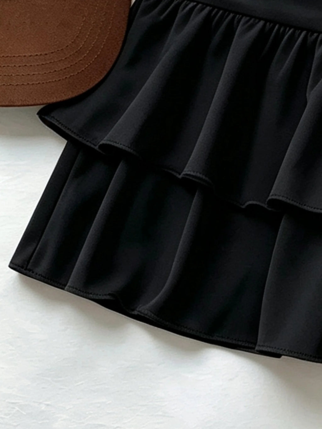 High Waist Ruffle Layered Mini Skirt