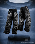Angel Print Wide-Leg Pants