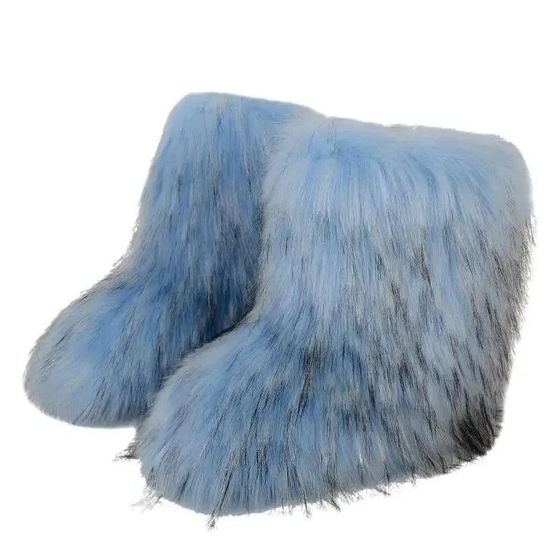 Fluffy Faux Fur Winter Boots