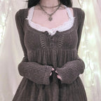 Knitted Babydoll Sweater