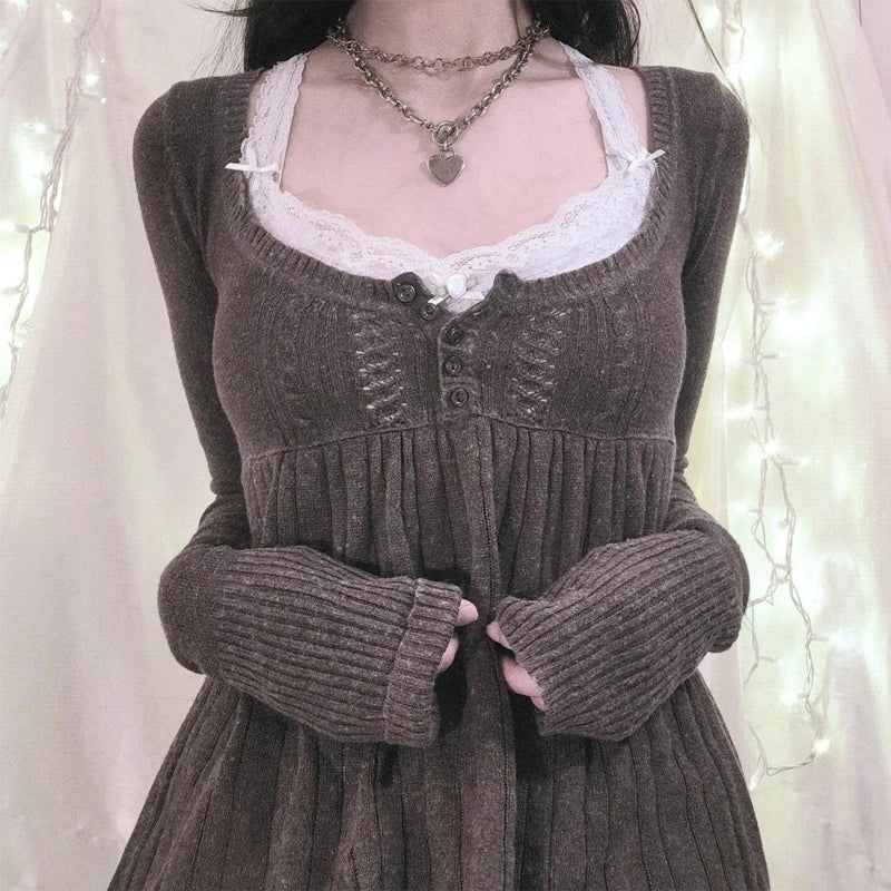 Knitted Babydoll Sweater