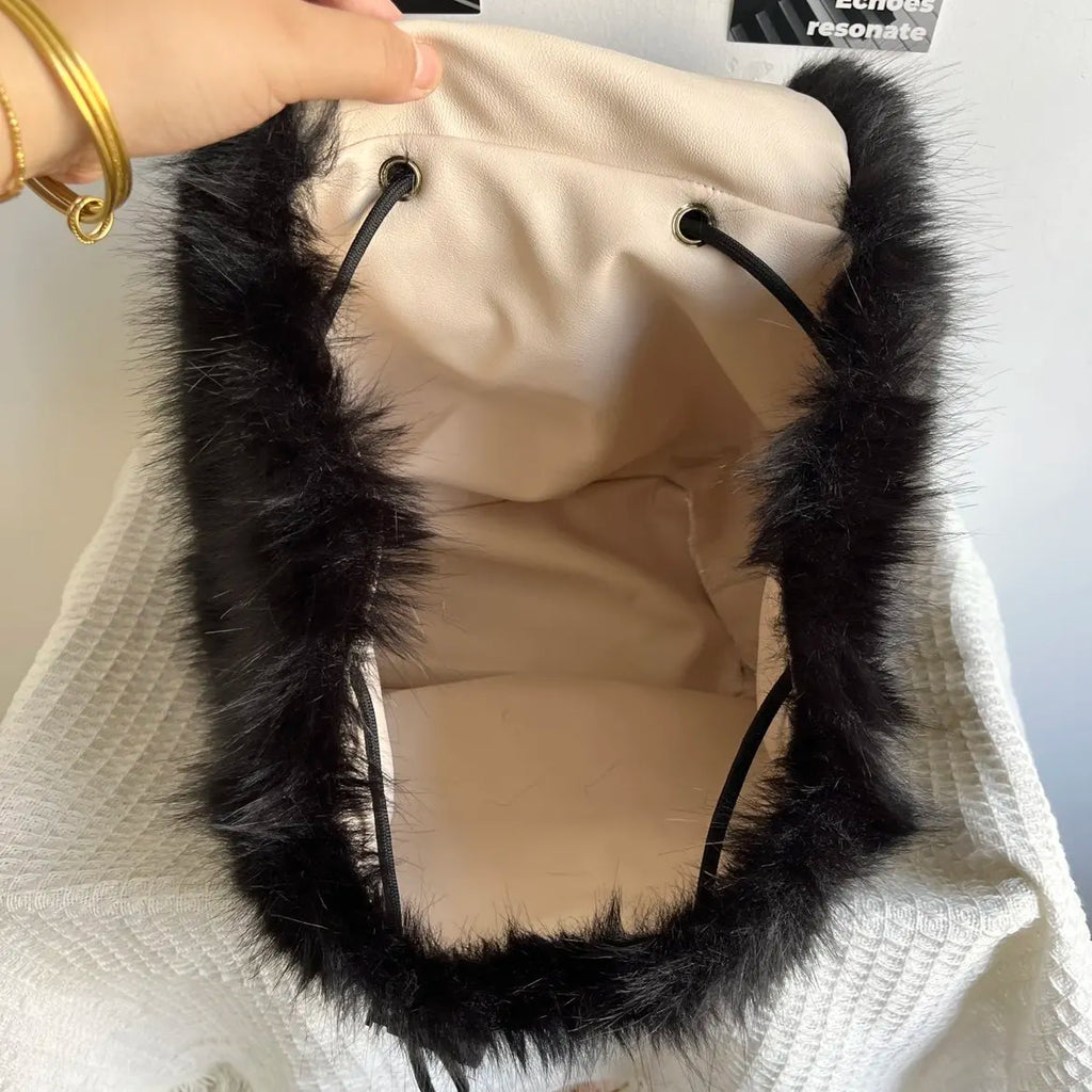 Faux Fur Cross Backpack