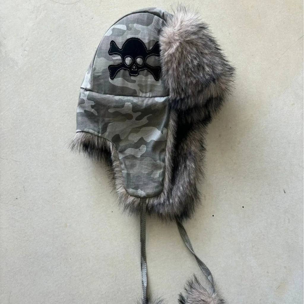 Camo Skull Bomber Hat