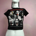 Megan Fox Print Crop Tee