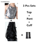 K-Pop Crop Top & Cargo Pants Set