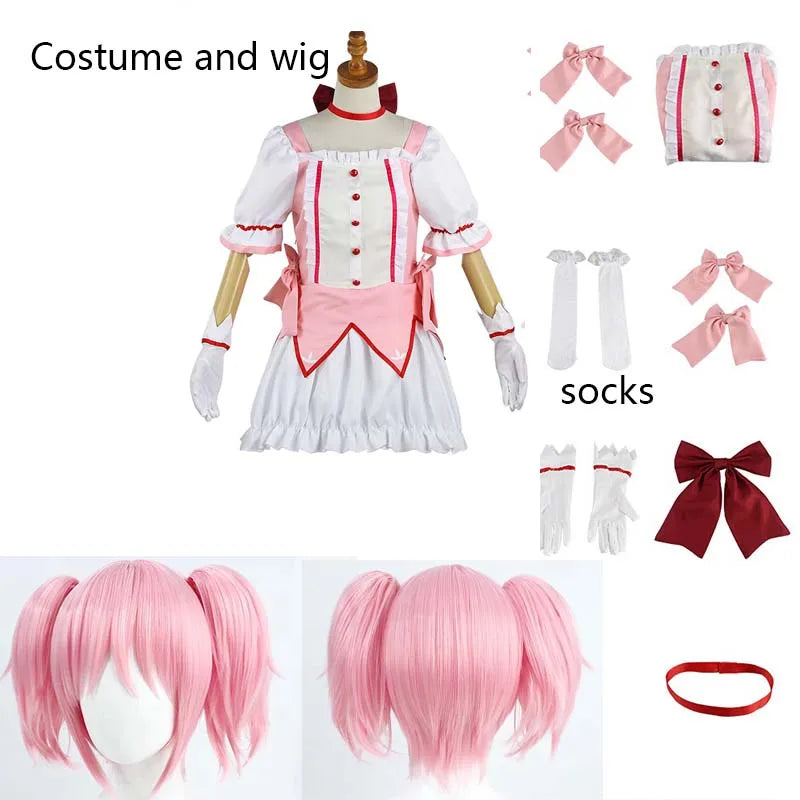 Madoka Cosplay Dress Set