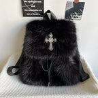 Faux Fur Cross Backpack