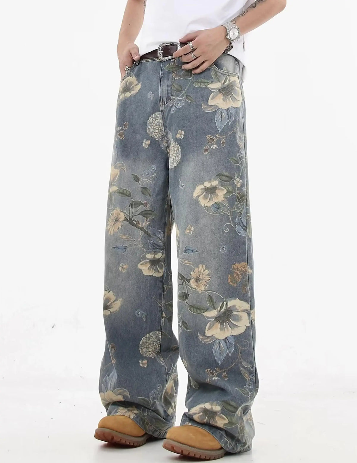 Vintage Wash Baggy Jeans