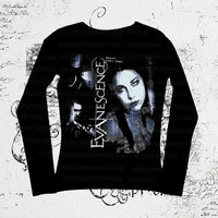 Gothic Band Print Long Sleeve Tee