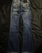 Embroidered Washed Jeans