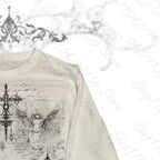 Cross Print Gothic Long Sleeve