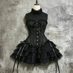Gothic Lace Mini Dress