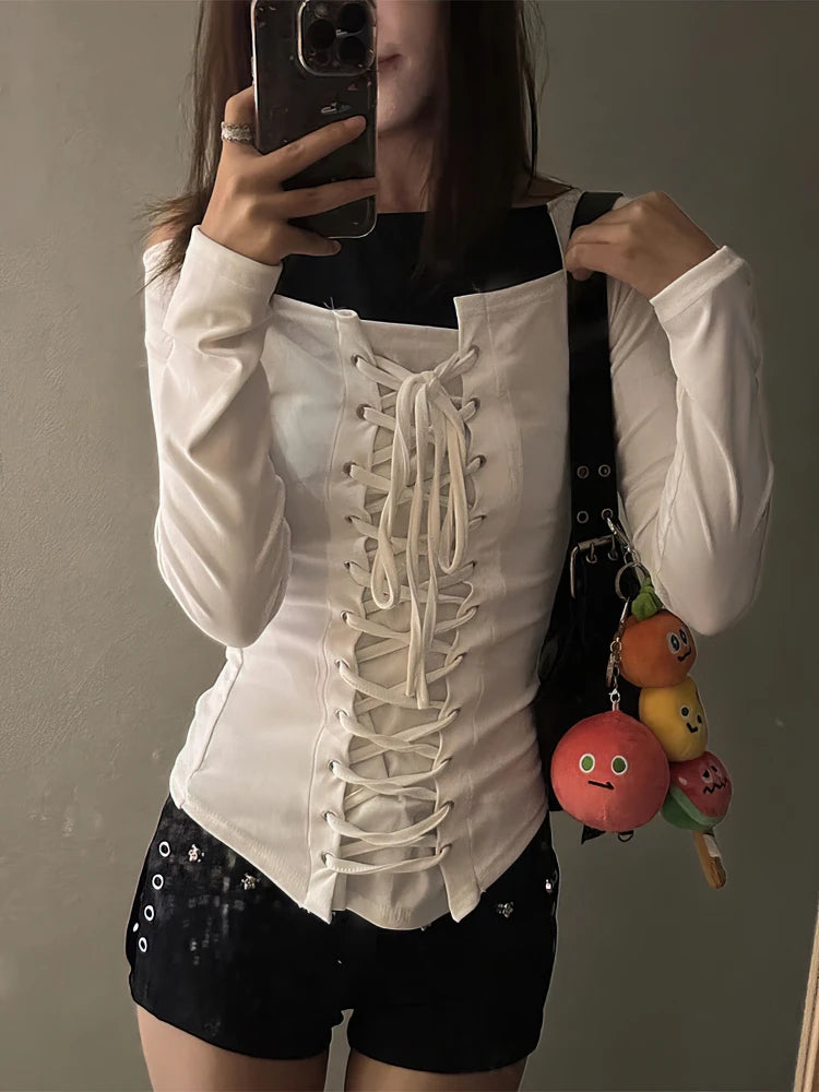 Lace-Up Corset Top