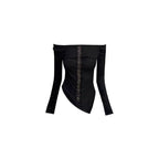Hollow-Out Long Sleeve Top