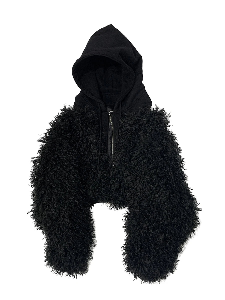 Faux Fur Hooded Coat