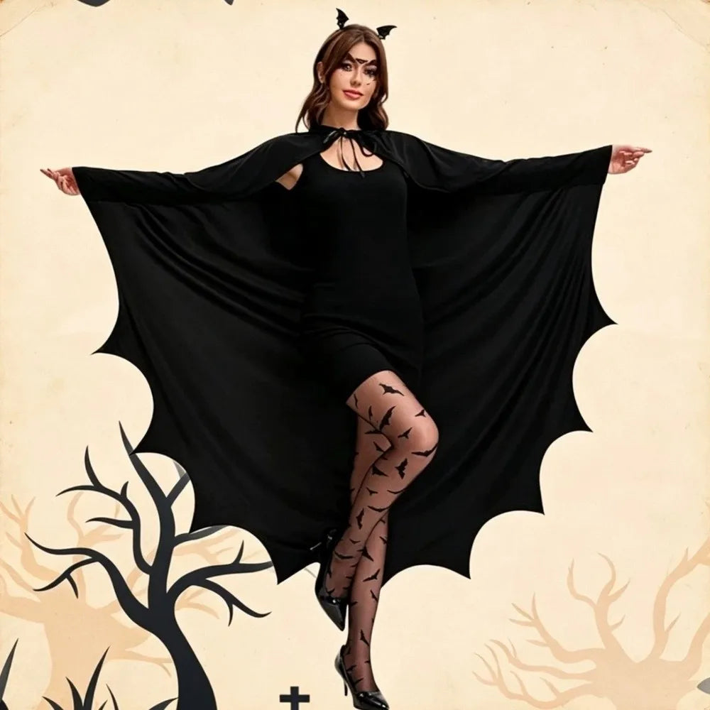 Bat Wing Hooded Cloak