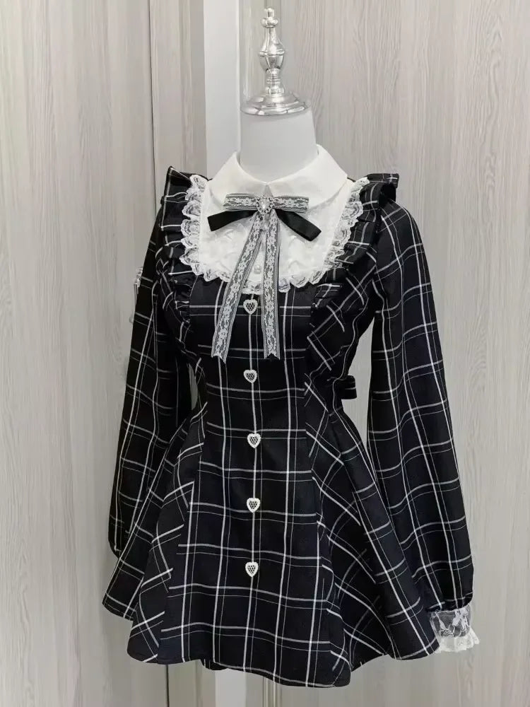 Gothic Lace Mini Dress