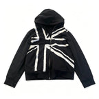 Cropped Union Jack Hoodie