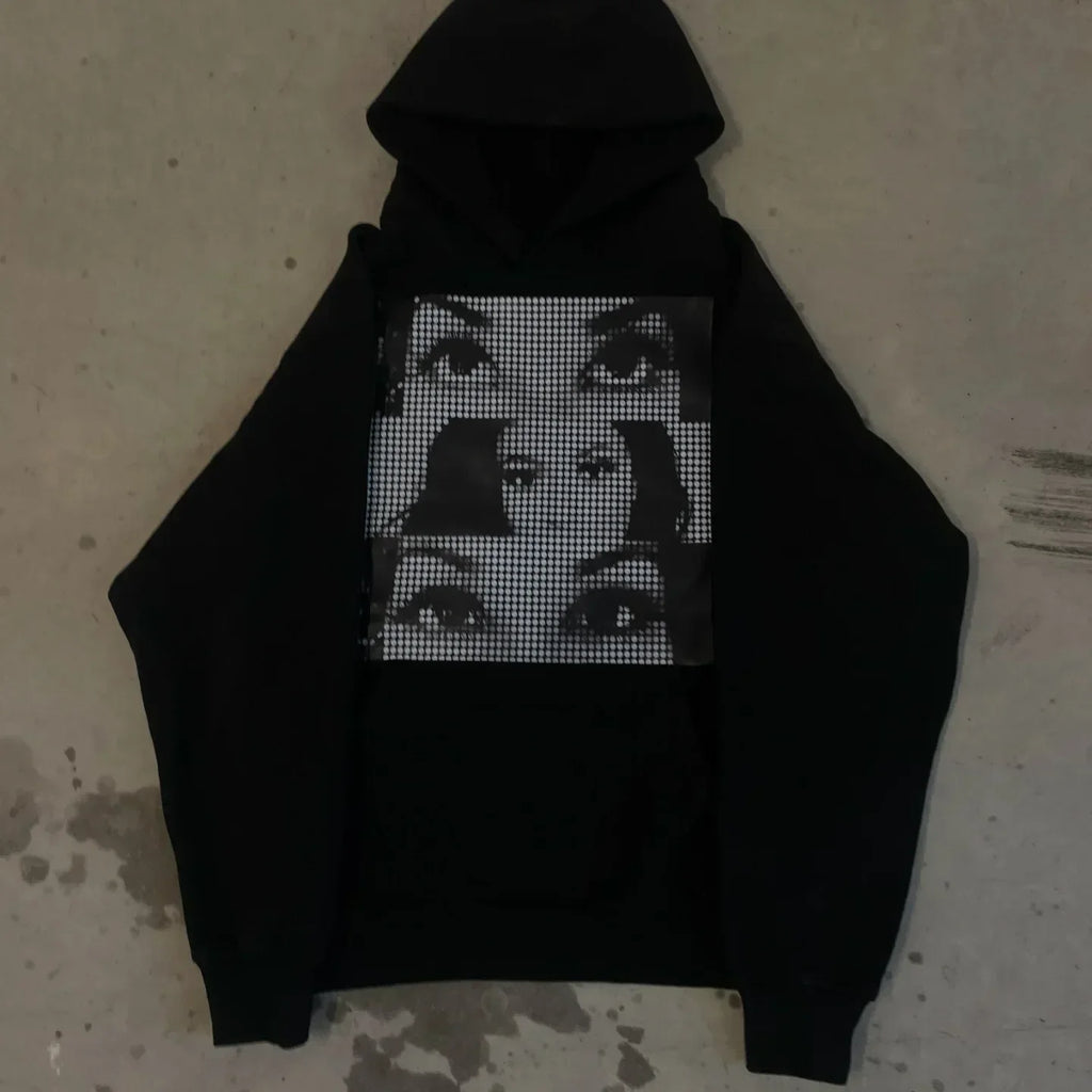 Cross Print Hoodie