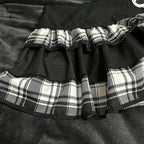 Plaid Skull Mini Skirt