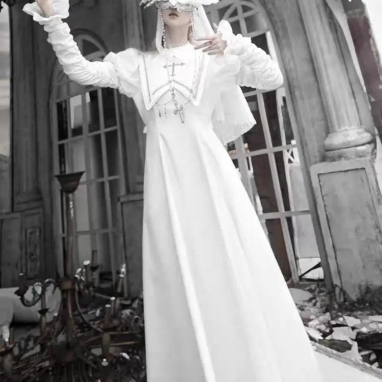 Gothic Nun Costume Dress