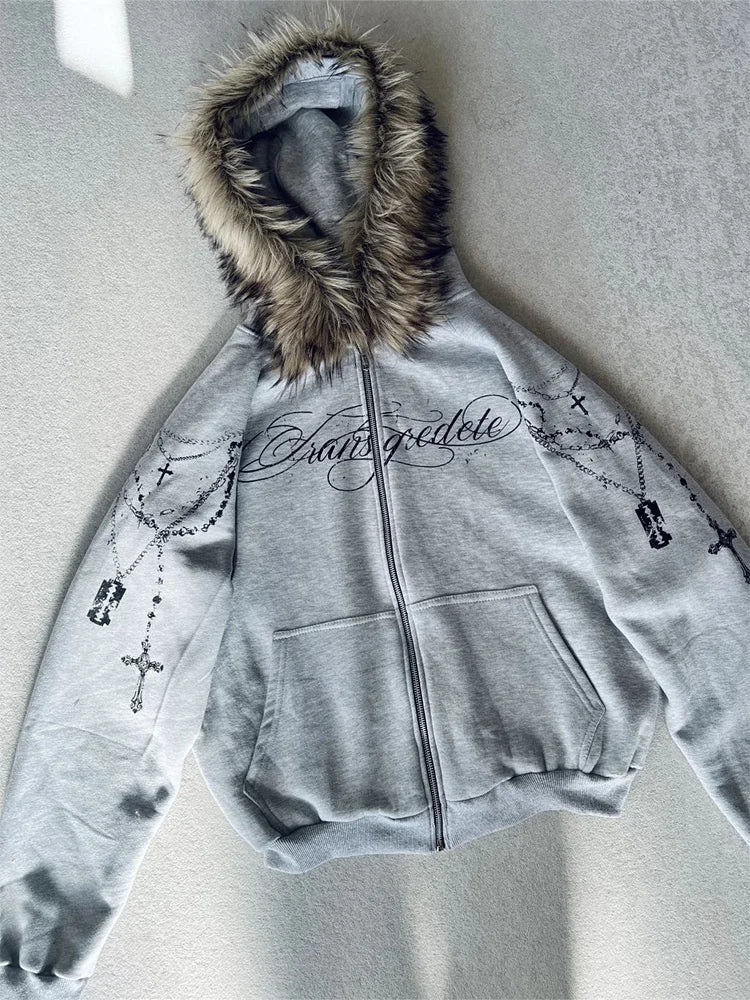 Faux Fur Hooded Jacket