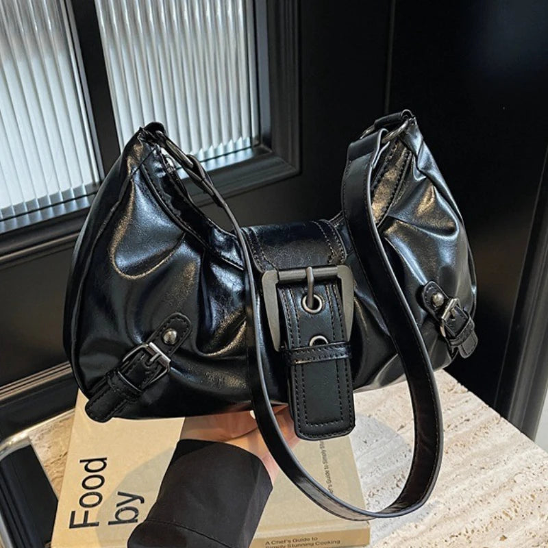 Pleated Hobo Shoulder Bag