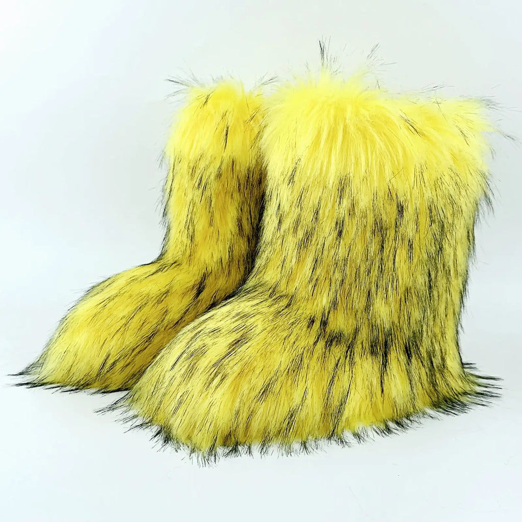 Fluffy Faux Fur Winter Boots