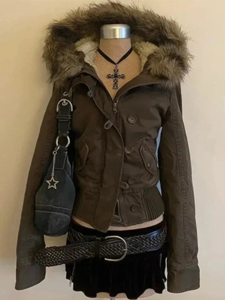 Faux Fur Hooded Parka