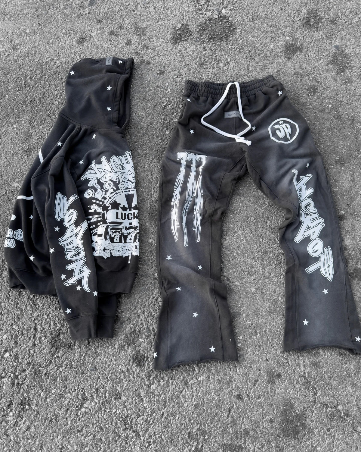 Graphic Print Tracksuit Set