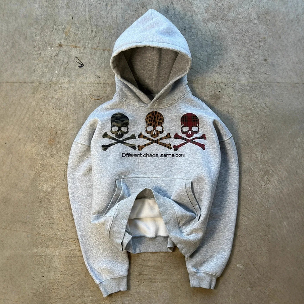 Skull Print Hoodie