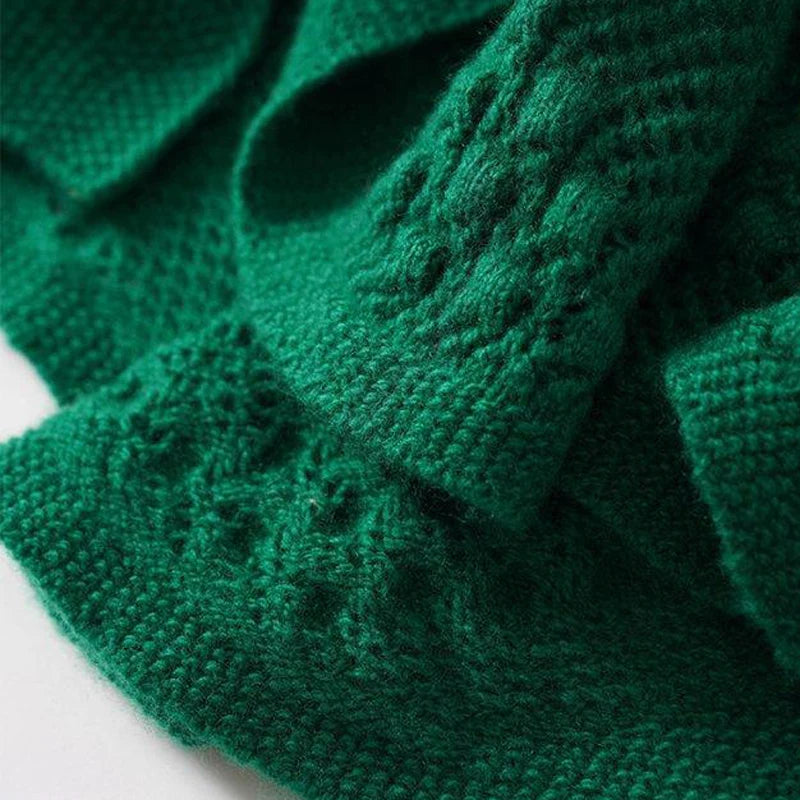 Hollow-Out Knit Sweater