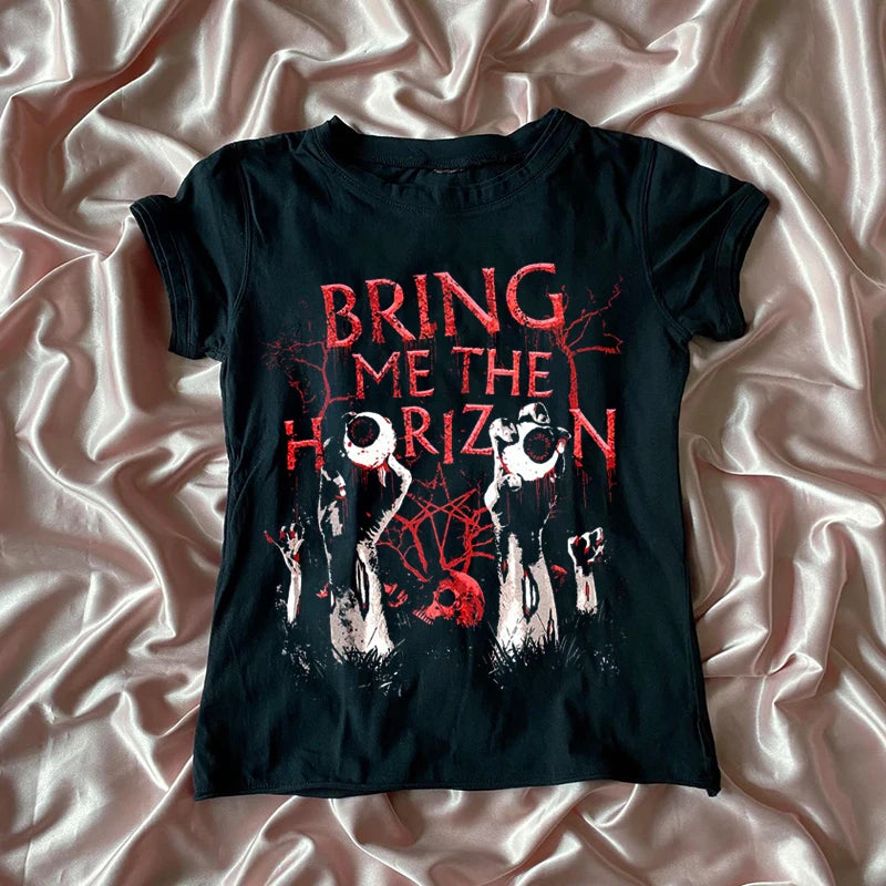 Gothic Letter Print Tee