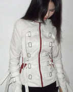 Button Detail Hooded Sweatshirt