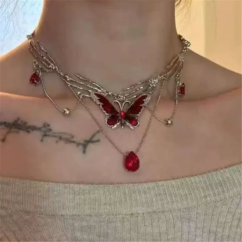 Butterfly Pendant Choker