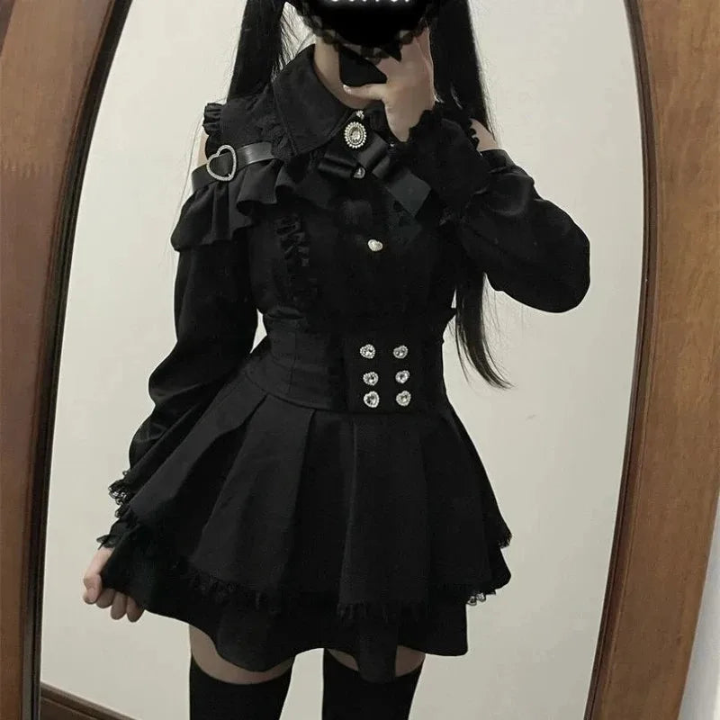 Gothic Lace Long Sleeve Dress