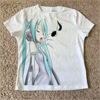 Anime Print Crop Tee