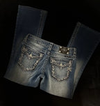 Gothic Embroidery Baggy Jeans