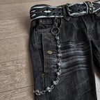 Lace-Up Flare Jeans