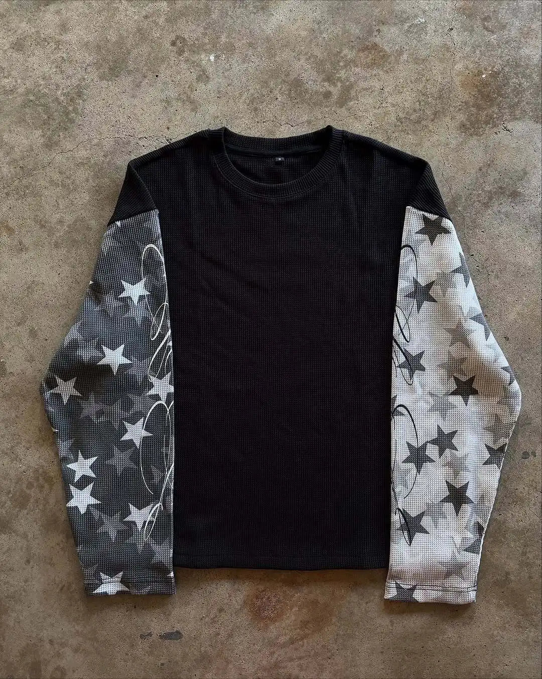 Striped Grunge Long Sleeve Tee